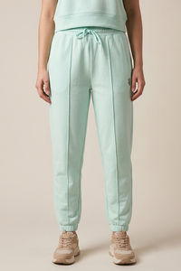 Zivame Knit Poly Athleisure Joggers - Opal Blue — thumbnail 2